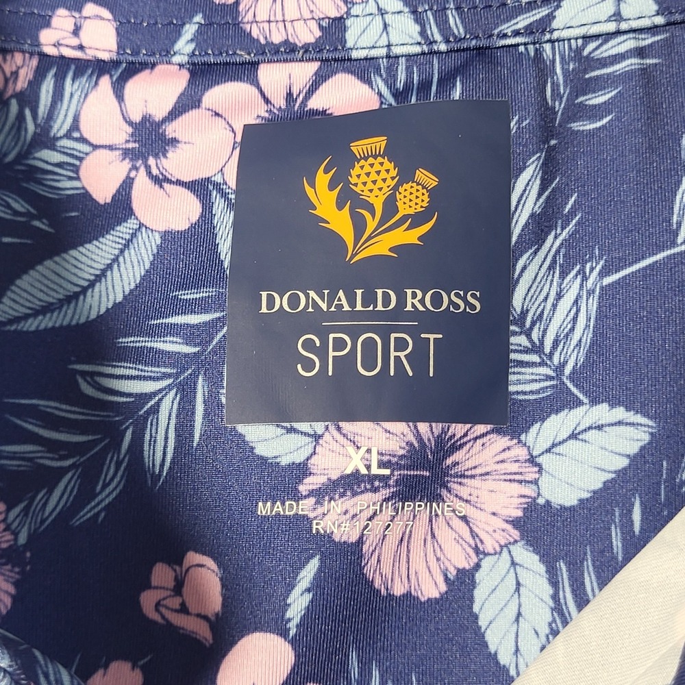 Donald Ross Sport Floral Print Golf Polo Men's - Picture 3 of 9